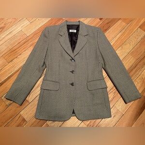 Missoni Donna 100% Wool Black/White Geometric Blazer Made In Italy Womens Size 6